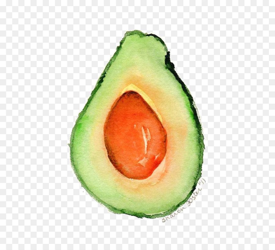 900x820 Avocado Watercolor Painting Fruit Food Compote - Avocado Watercolor
