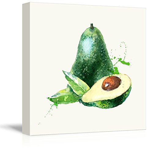 500x500 Square Avocado Watercolor Fruits Watercolor Art And Illustrations - Avocado Watercolor