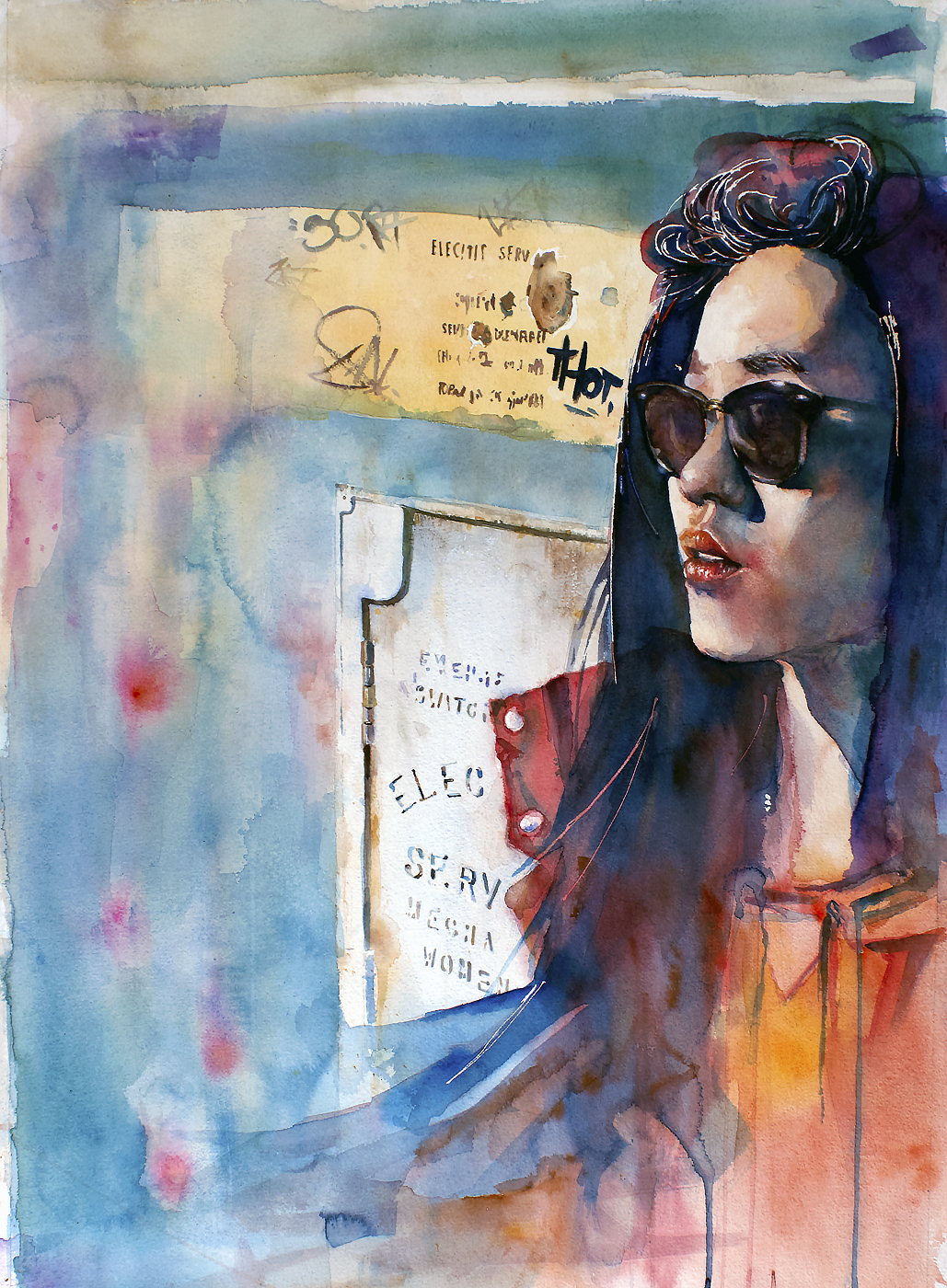 1029x1400 Painted A Picture Of My Girlfriend In Watercolor Pics - Awesome Watercolor