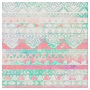 307x307 Pink Aztec Watercolor Fabric Zazzle - Aztec Watercolor