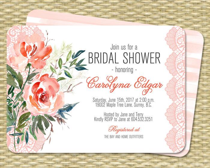 700x560 Baby Shower Invitation Printable Peach Coral Mint Watercolor - Baby Boy Watercolor