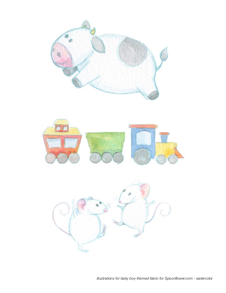 728x943 Watercolor Illustration - Baby Boy Watercolor