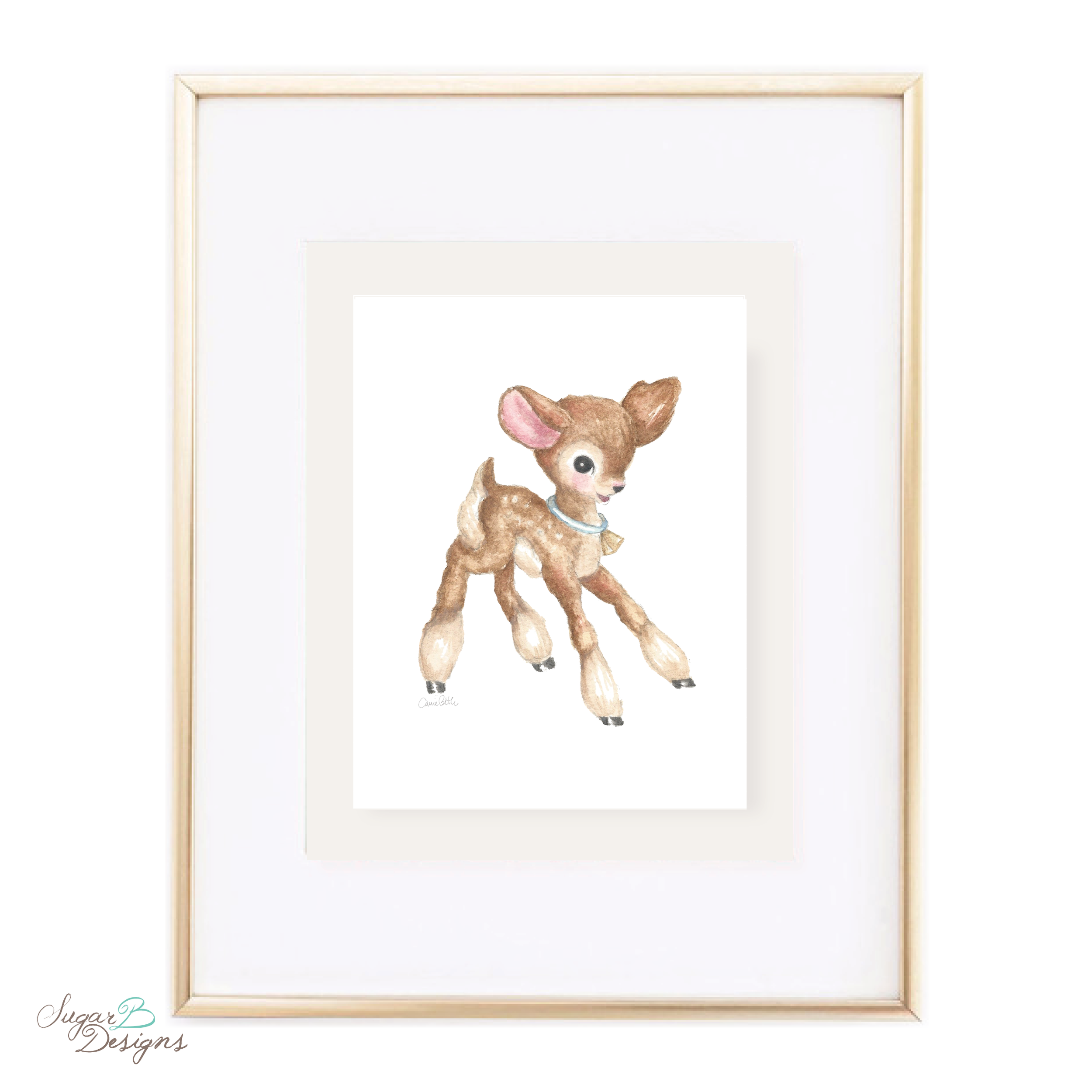 2500x2500 Sugar B Designs - Baby Deer Watercolor