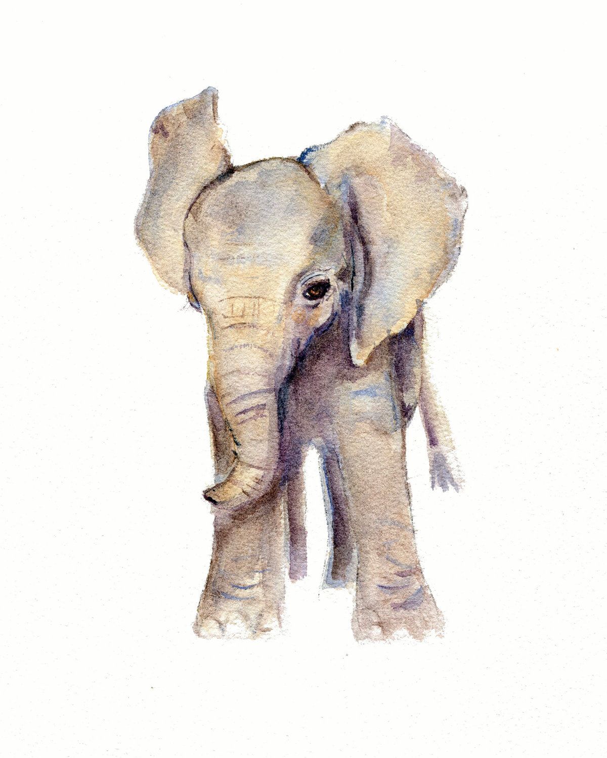 1200x1500 Elephant Nursery Decor, Watercolor Painting, Elephant Art Print - Baby Elephant Watercolor