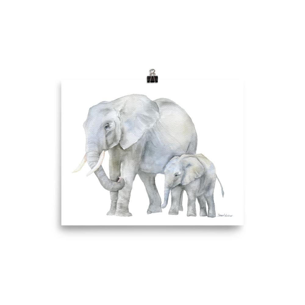 Baby Elephant Watercolor at PaintingValley.com | Explore collection of ...