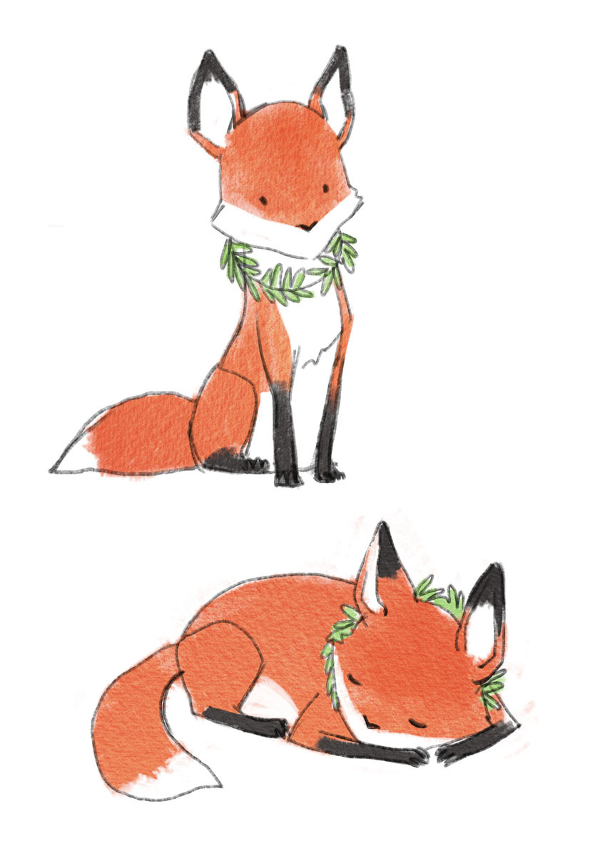 848x1200 Entry - Baby Fox Watercolor