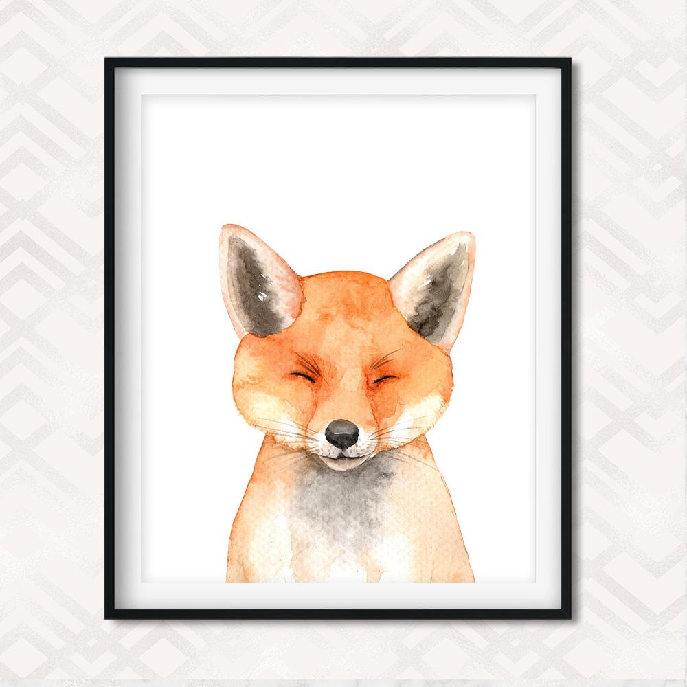 Baby Fox Watercolor at PaintingValley.com | Explore collection of Baby ...