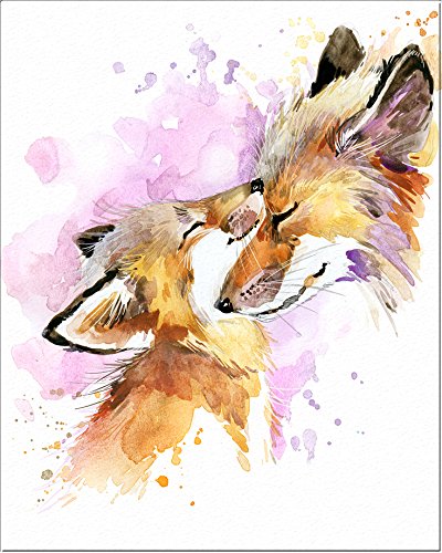 400x500 7dots Art. Mom And Baby. Watercolor Art Print, Poster - Baby Watercolor