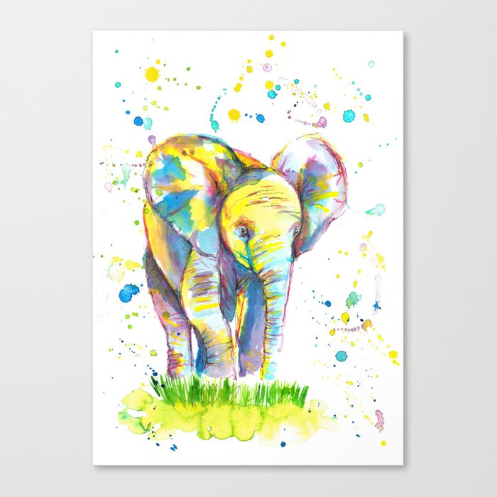 700x700 Baby Elephant - Baby Watercolor