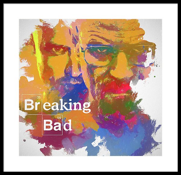 600x580 Breaking Bad Watercolor Framed Print By Dan Sproul - Bad Watercolor