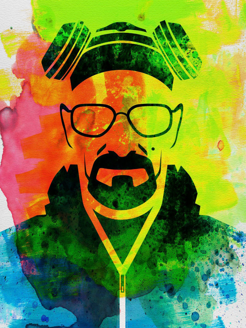 800x1064 Walter White Watercolor Poster - Bad Watercolor