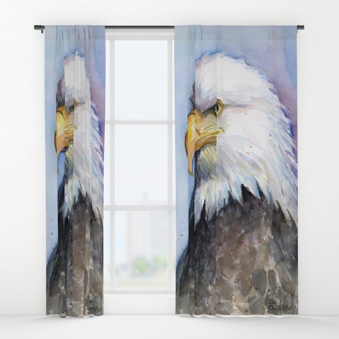 700x700 Bald Eagle Watercolor Bird Wildlife Animals Window Curtains By - Bald Eagle Watercolor