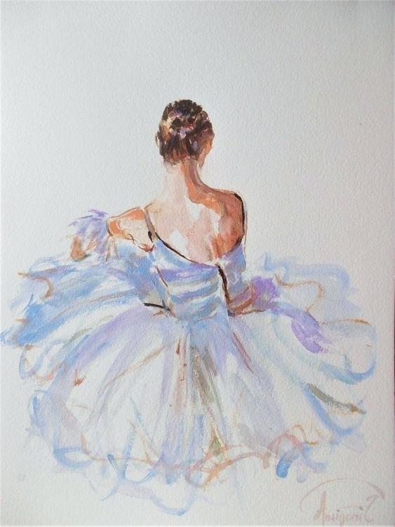 563x750 Ballerina Watercolor Ballerina Original Ballerina Watercolor - Ballerina Watercolor