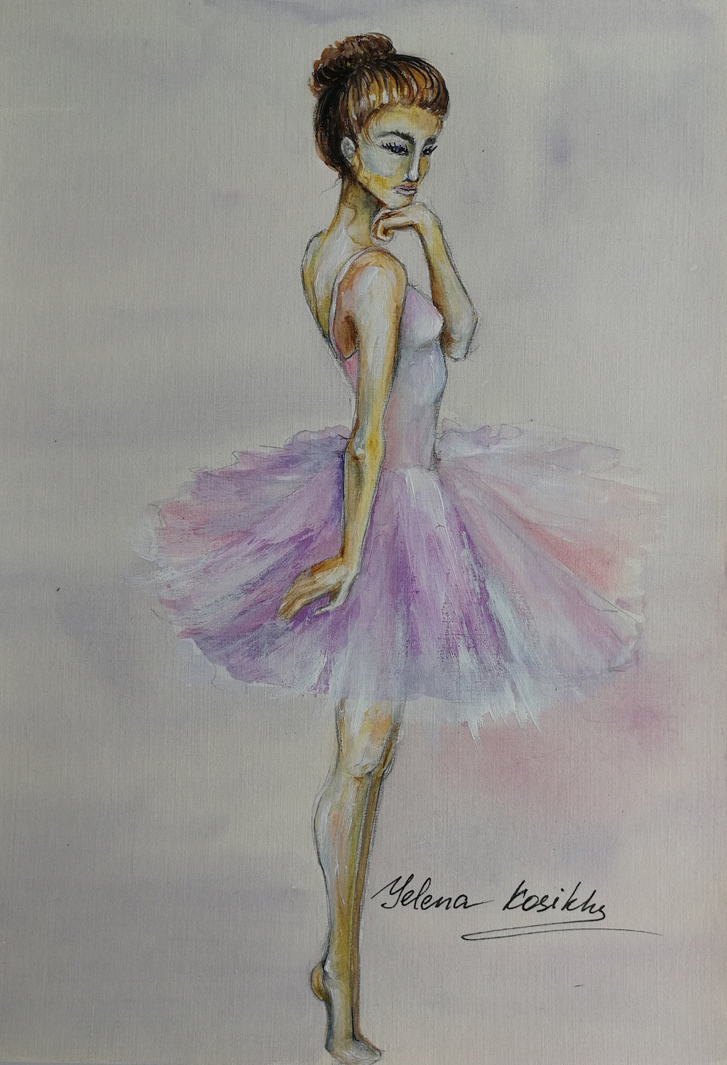 1024x1500 Ballerina Watercolor Painting Yelena Kosikh Official Website - Ballerina Watercolor