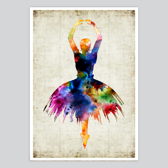 700x700 Classic Ballerina Watercolor Print - Ballerina Watercolor