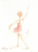 147x200 Contemporary Ballerina Watercolor Painting Reproductions For - Ballerina Watercolor