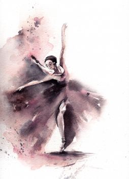 254x350 Artfido Buy Art Online Ballerina Watercolor Painting 2737108788 - Ballerina Watercolor