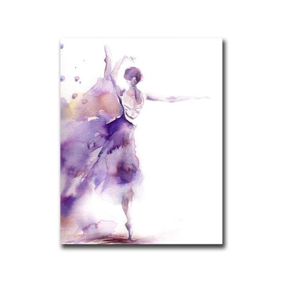 570x570 Ballerina Fine Art Print, Watercolor Painting Art, Ballet Art - Ballerina Watercolor