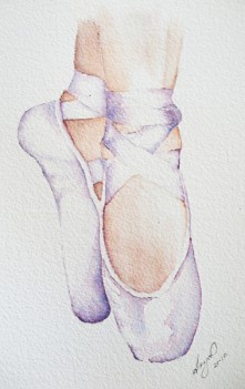 221x351 Watercolors - Ballet Shoes Watercolor