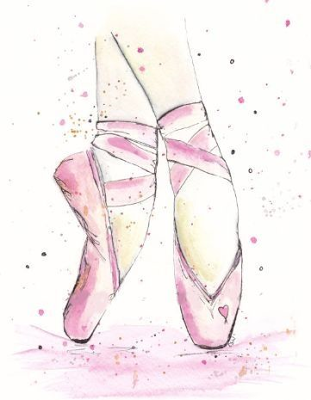 311x400 Ballet Festa Bailarina Wallpaper, Dancing And Draw - Ballet Shoes Watercolor