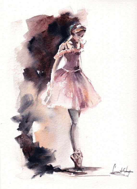 570x787 Ballerina Painting Best Of Ballerina Original Watercolor Painting - Ballet Watercolor