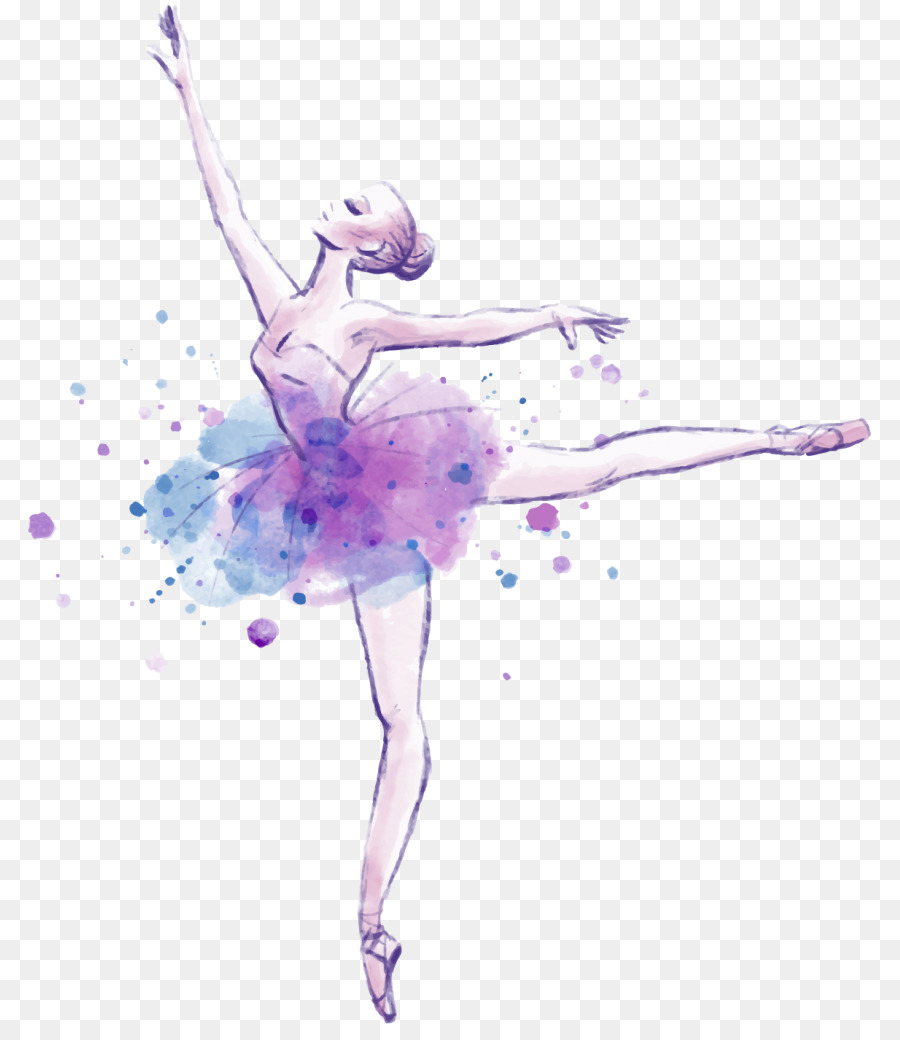 900x1040 Ballet Dancer Drawing Watercolor Painting - Ballet Watercolor