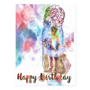 307x307 Ballet Watercolor Postcards Zazzle - Ballet Watercolor