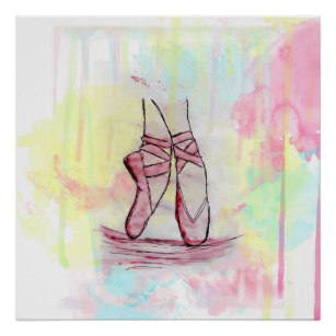 307x307 Ballet Watercolor Posters Amp Prints Zazzle Uk - Ballet Watercolor