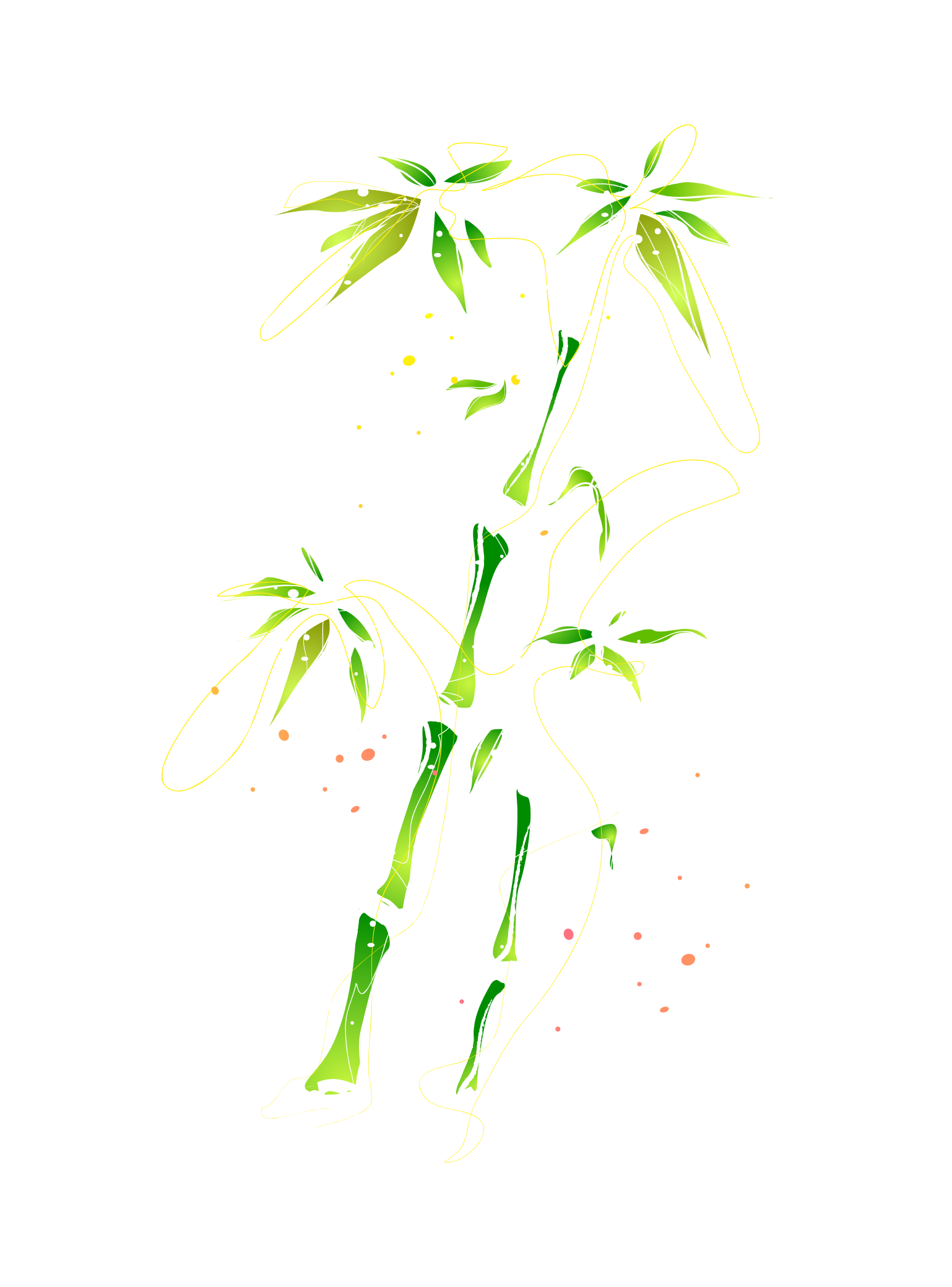 1538x2079 Bamboo Watercolor Painting Clip Art - Bamboo Watercolor