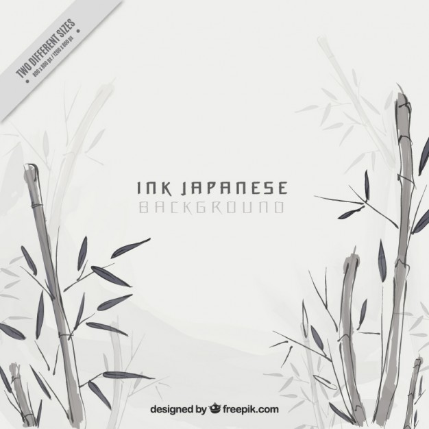 626x626 Watercolor Bamboo Japanese Background Vector Free Download - Bamboo Watercolor