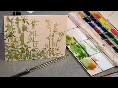 480x360 Watercolor Bamboo Tutorial - Bamboo Watercolor