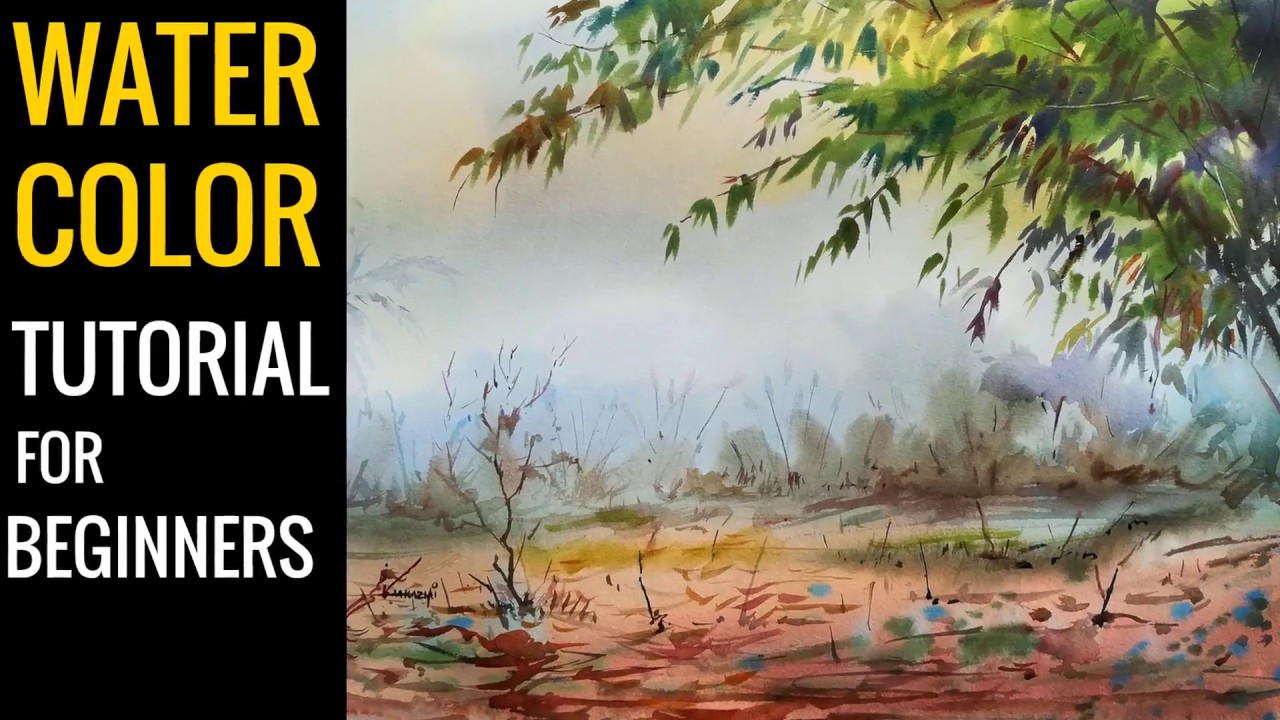 1280x720 How To Paint Bamboo Tree In Watercolor Painting Tutorial For - Bamboo Watercolor Painting