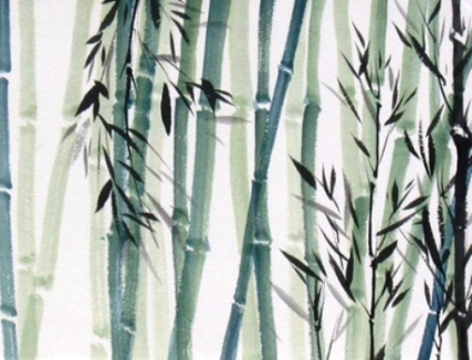 427x326 Bamboo Field B - Bamboo Watercolor Painting