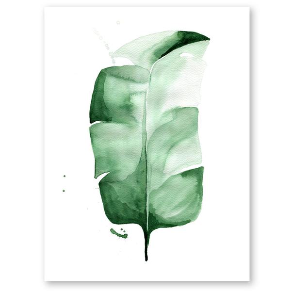 600x600 Banana Leaf No.3 Print The Aestate - Banana Leaf Watercolor