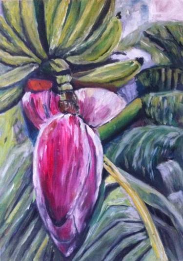 375x534 Banana Tree Ii Painting By Charlotte Von Elm Saatchi Art - Banana Tree Watercolor
