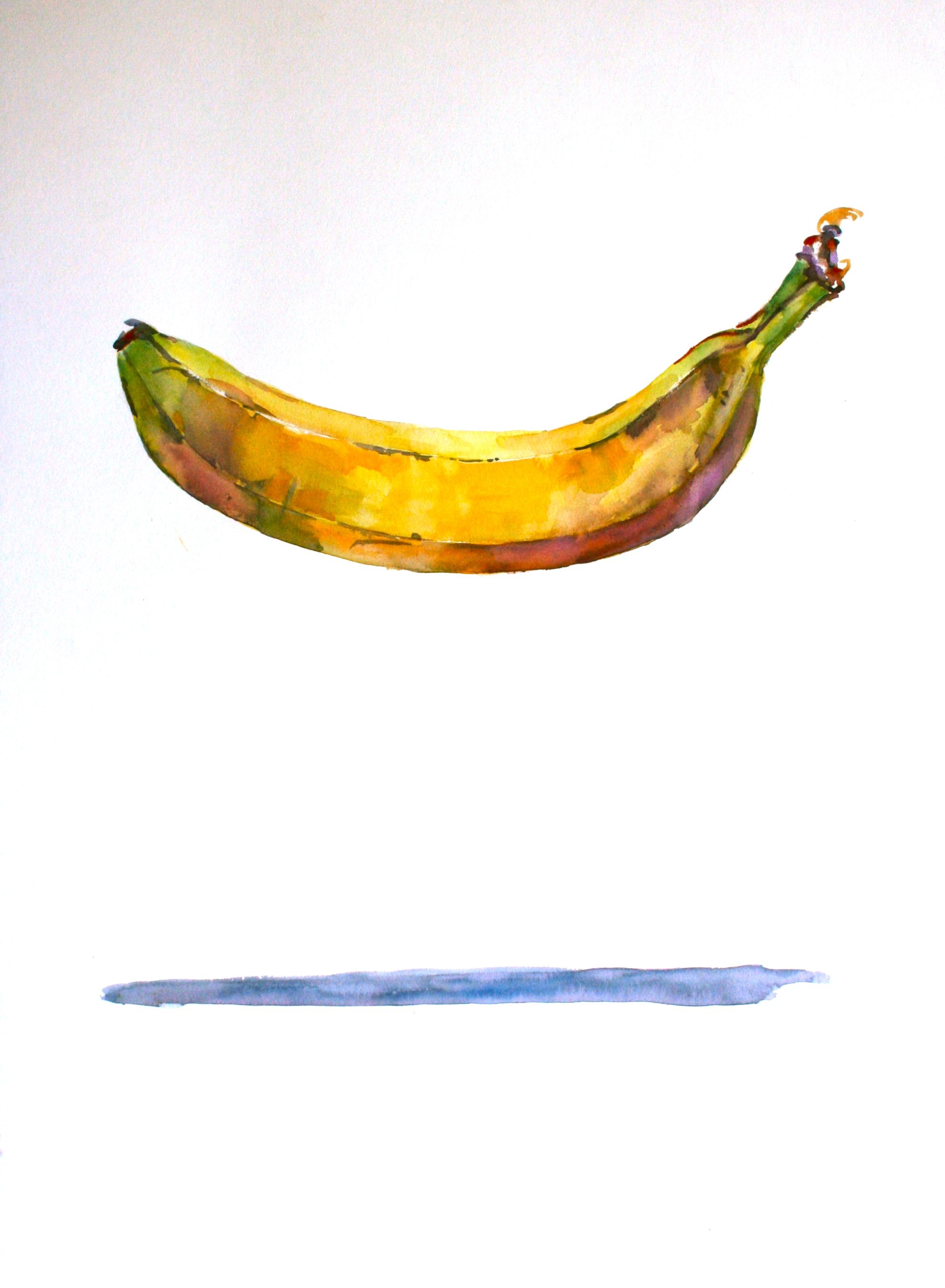 1985x2706 Floating Banana - Banana Watercolor