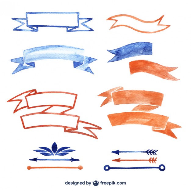 626x626 Watercolor Banners Vector Free Download - Banner Watercolor