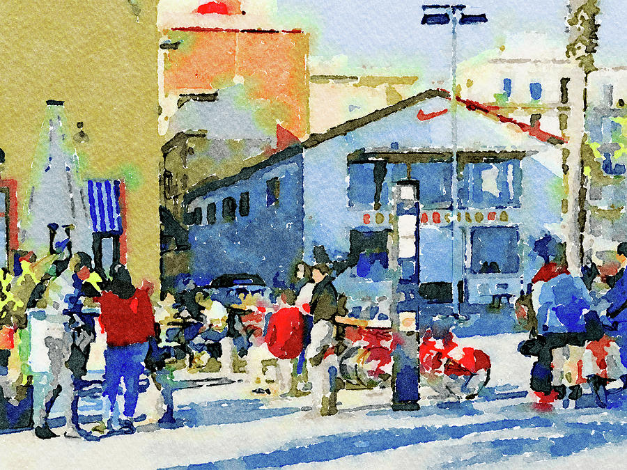 900x675 Barcelona Watercolor Streets 17 Digital Art By Yury Malkov - Barcelona Watercolor