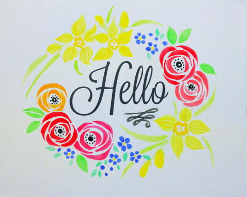 500x400 Simple Watercolor Flowers - Basic Watercolor Flowers