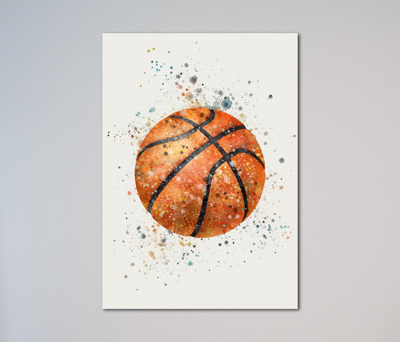 1400x1200 Basketball Watercolor Art Print Basket Ball Sport Poster Etsy - Basketball Watercolor