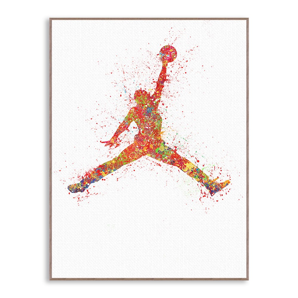 1000x1000 Buy Watercolor Basketball Painting Poster - Basketball Watercolor