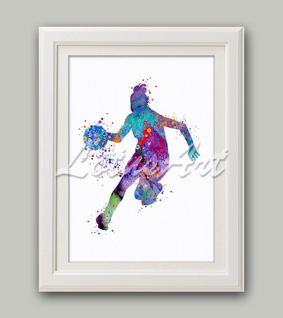 Basketball Watercolor at PaintingValley.com | Explore collection of ...