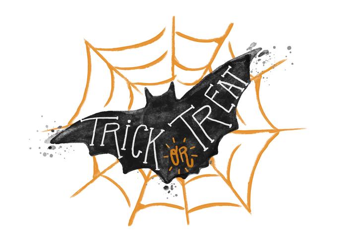 700x490 Trick Or Treat Bat Watercolor Psd - Bat Watercolor