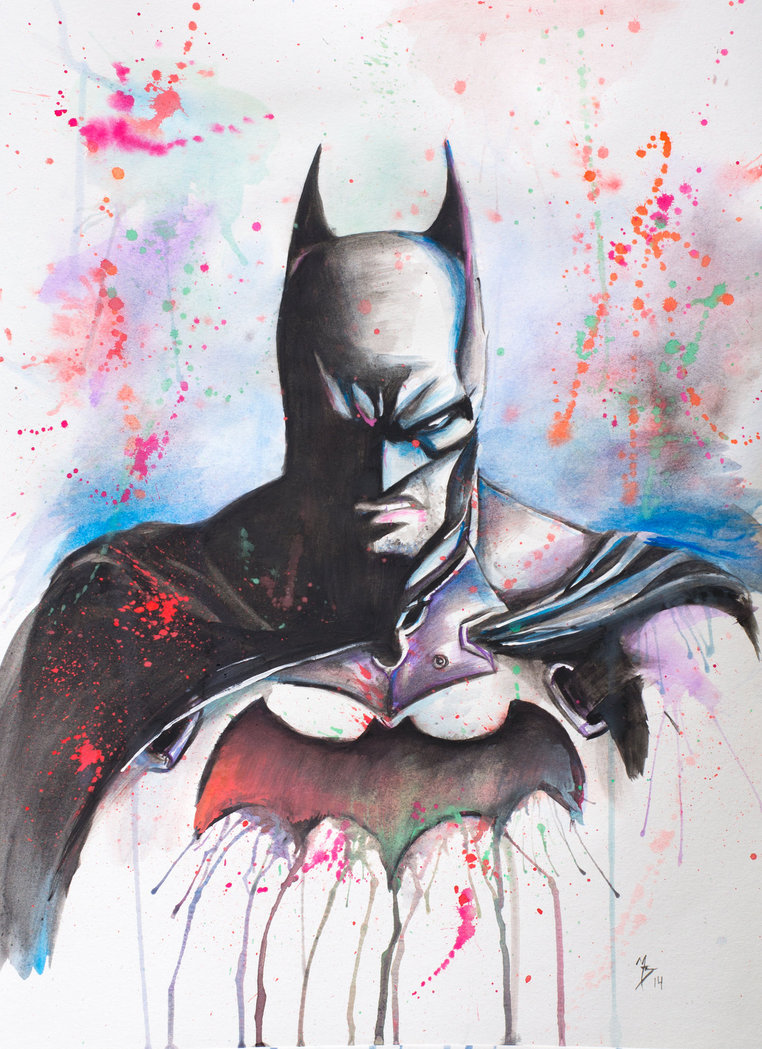 762x1049 Batman Watercolor By Mattbrooksart - Batman Logo Watercolor