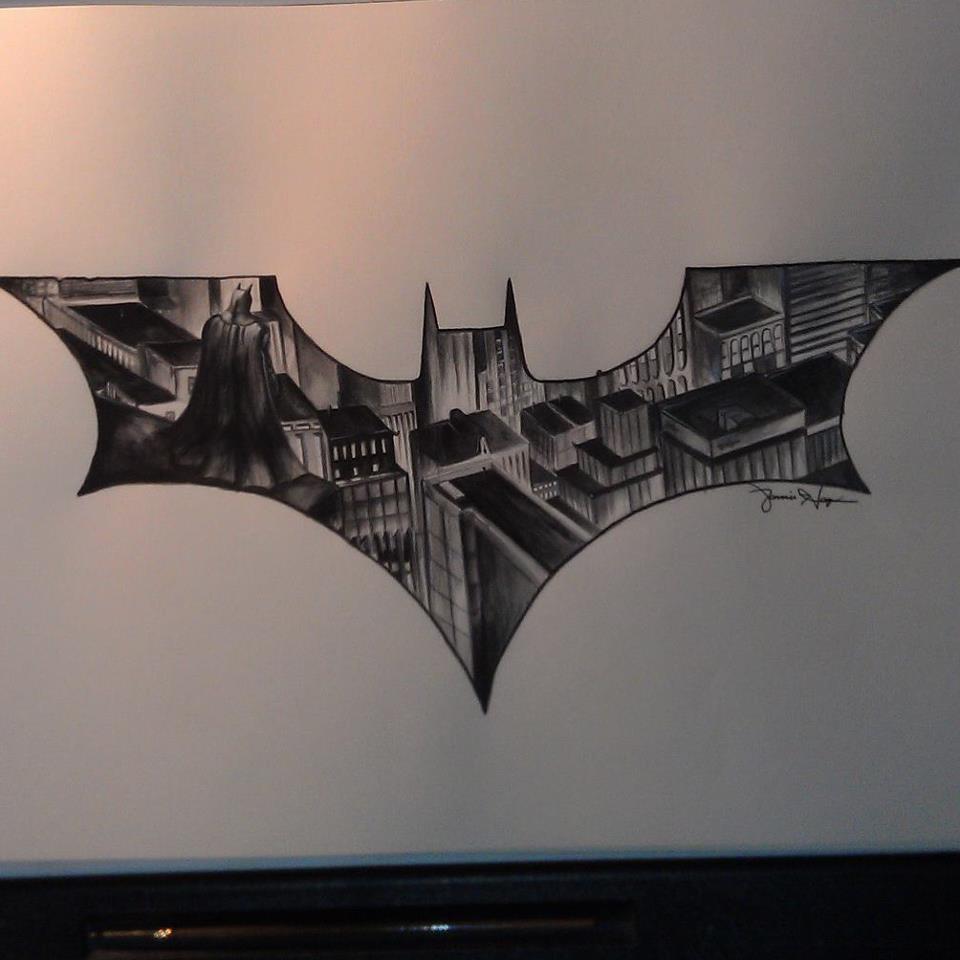 960x960 Batman Bat A Rang (Watercolor). Repost From Rdrawing Comicbookart - Batman Logo Watercolor