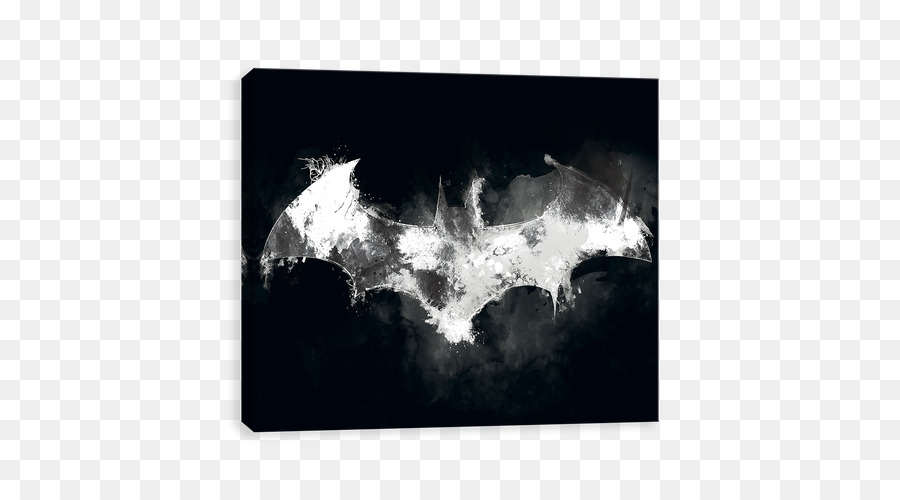 900x500 Batman Canvas Watercolor Painting Dc Vs. Marvel Art - Batman Logo Watercolor