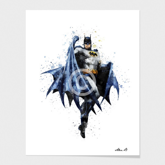 540x540 Batman Watercolor Print - Batman Watercolor