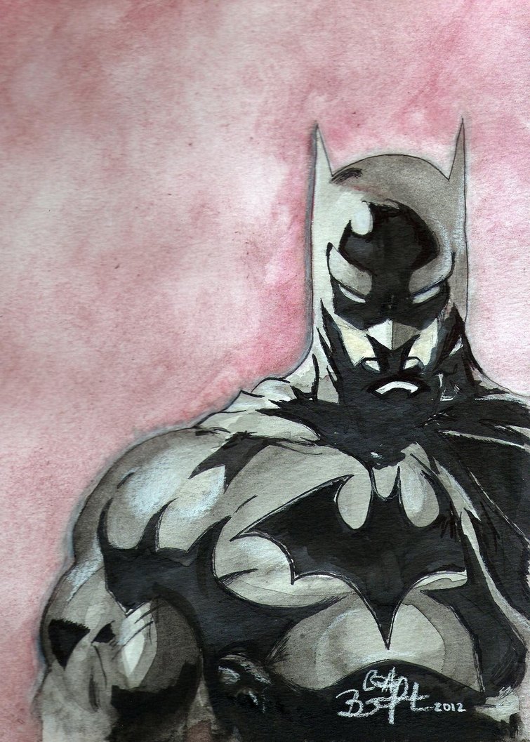 755x1057 Batman Watercolor By Carrieannnn - Batman Watercolor