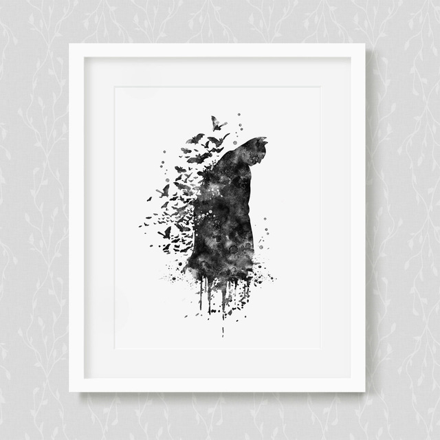 640x640 Buy Batman Watercolor Wall Art Poster Superheros - Batman Watercolor