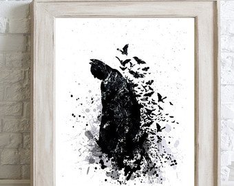 340x270 Batman Watercolor Etsy - Batman Watercolor Painting